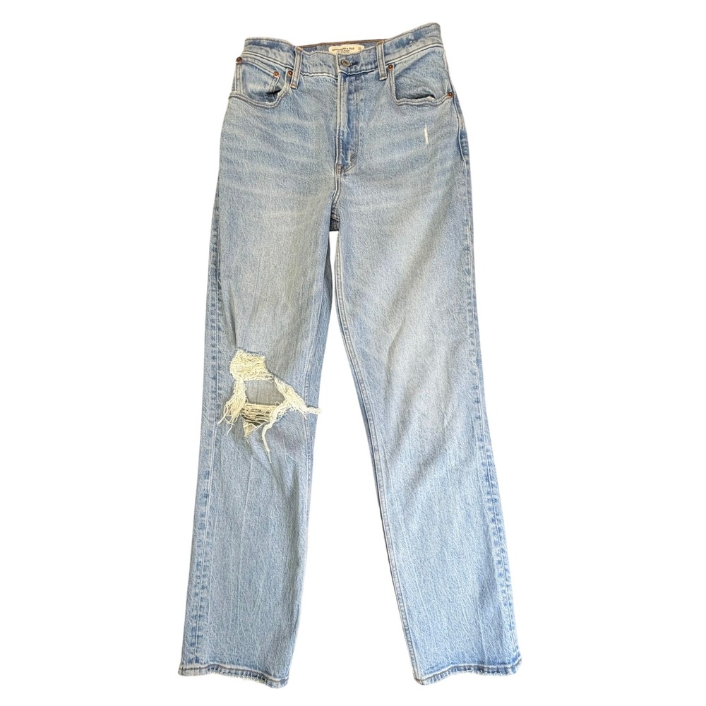 Abercrombie & Fitch Jeans Womens 27 Blue Curve Love 90s Straight Ultra High Rise